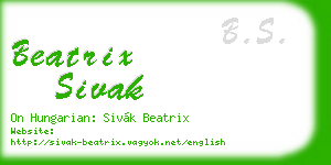 beatrix sivak business card