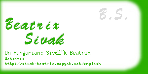 beatrix sivak business card